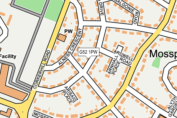 G52 1PW map - OS OpenMap – Local (Ordnance Survey) G52 1PW map - OS OpenMap – Local (Ordnance Survey)
