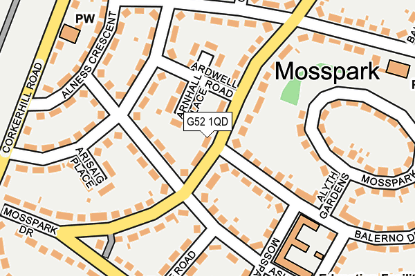 G52 1QD map - OS OpenMap – Local (Ordnance Survey) G52 1QD map - OS OpenMap – Local (Ordnance Survey)