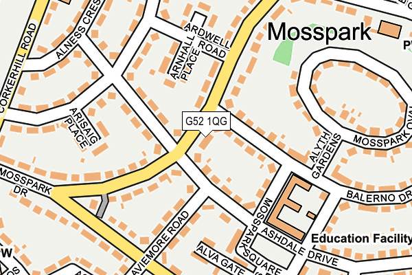 G52 1QG map - OS OpenMap – Local (Ordnance Survey) G52 1QG map - OS OpenMap – Local (Ordnance Survey)