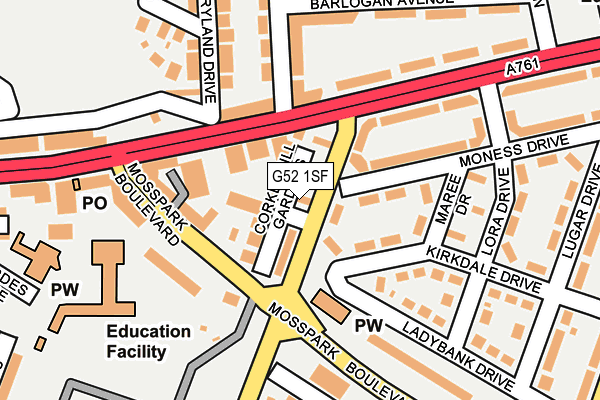 G52 1SF map - OS OpenMap – Local (Ordnance Survey) G52 1SF map - OS OpenMap – Local (Ordnance Survey)