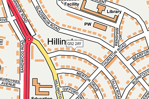 G52 2AY map - OS OpenMap – Local (Ordnance Survey)