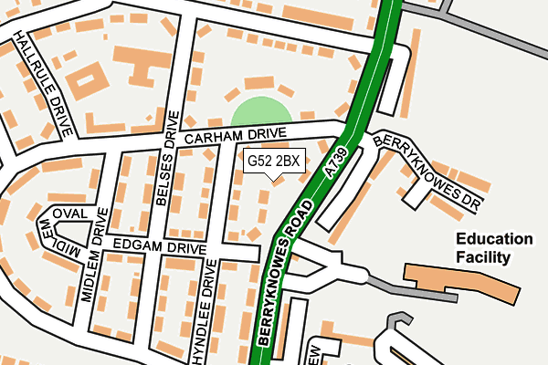 G52 2BX map - OS OpenMap – Local (Ordnance Survey) G52 2BX map - OS OpenMap – Local (Ordnance Survey)