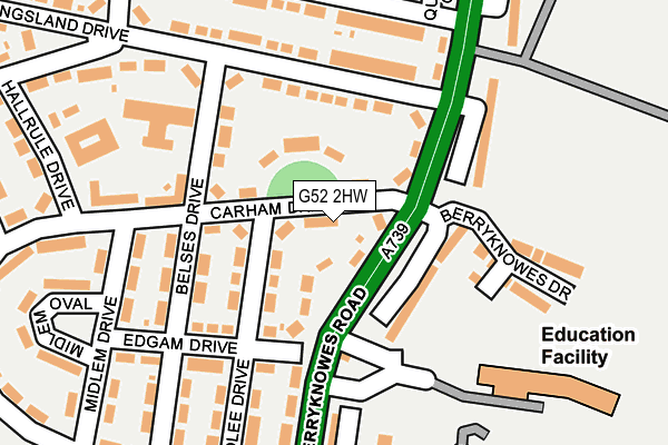 G52 2HW map - OS OpenMap – Local (Ordnance Survey) G52 2HW map - OS OpenMap – Local (Ordnance Survey)