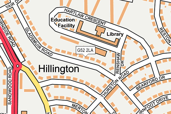 G52 2LA map - OS OpenMap – Local (Ordnance Survey) G52 2LA map - OS OpenMap – Local (Ordnance Survey)