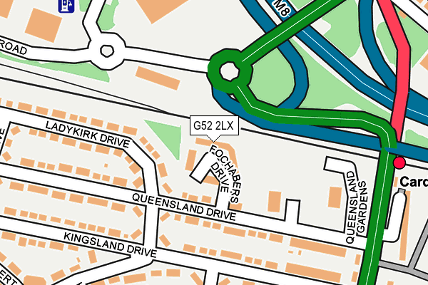 G52 2LX map - OS OpenMap – Local (Ordnance Survey)