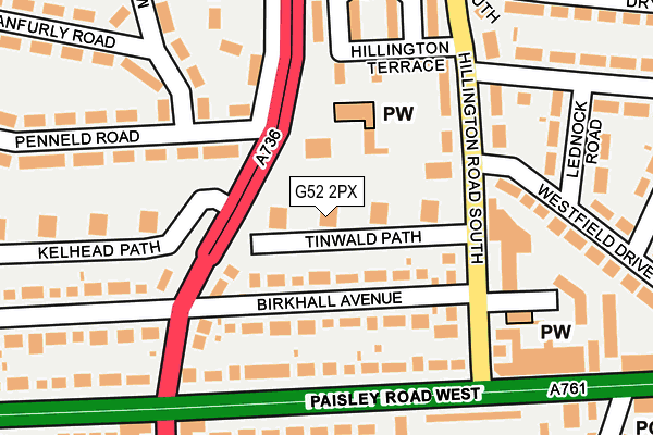 G52 2PX map - OS OpenMap – Local (Ordnance Survey)