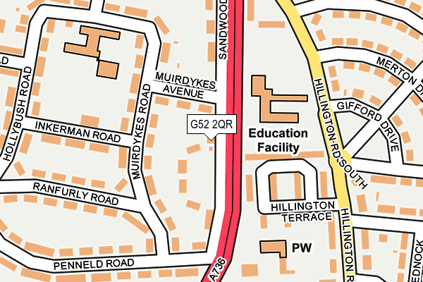 G52 2QR map - OS OpenMap – Local (Ordnance Survey)