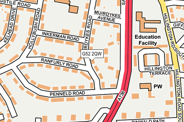 G52 2QW map - OS OpenMap – Local (Ordnance Survey) G52 2QW map - OS OpenMap – Local (Ordnance Survey)