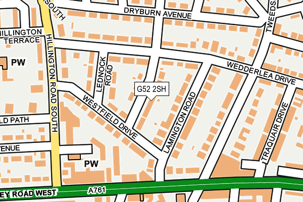 G52 2SH map - OS OpenMap – Local (Ordnance Survey)