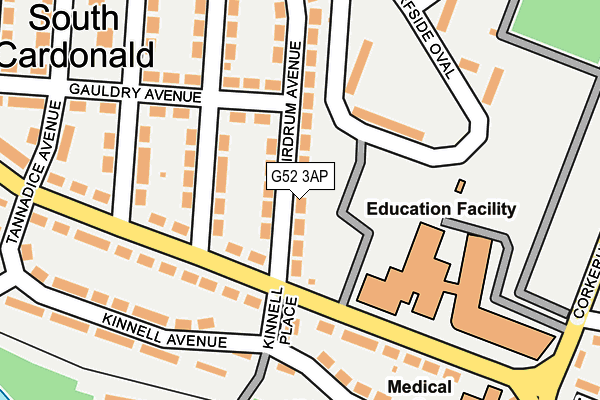 G52 3AP map - OS OpenMap – Local (Ordnance Survey) G52 3AP map - OS OpenMap – Local (Ordnance Survey)