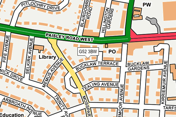 G52 3BW map - OS OpenMap – Local (Ordnance Survey) G52 3BW map - OS OpenMap – Local (Ordnance Survey)