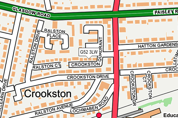 G52 3LW map - OS OpenMap – Local (Ordnance Survey) G52 3LW map - OS OpenMap – Local (Ordnance Survey)