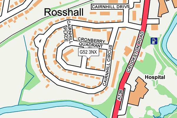G52 3NX map - OS OpenMap – Local (Ordnance Survey) G52 3NX map - OS OpenMap – Local (Ordnance Survey)