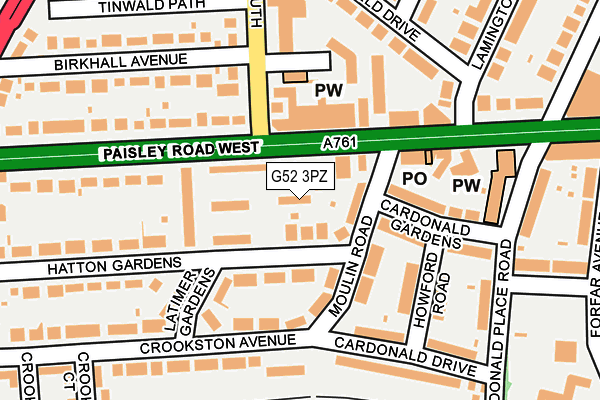 G52 3PZ map - OS OpenMap – Local (Ordnance Survey) G52 3PZ map - OS OpenMap – Local (Ordnance Survey)