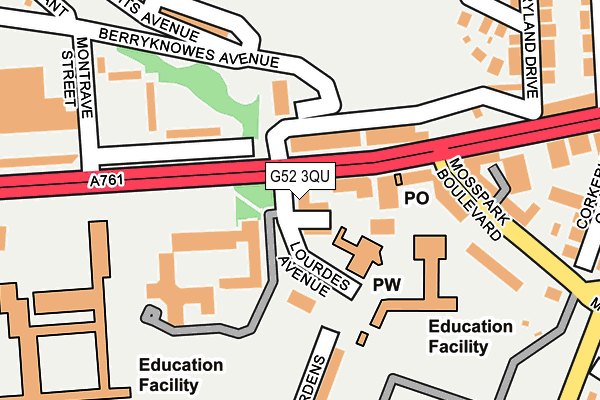 G52 3QU map - OS OpenMap – Local (Ordnance Survey) G52 3QU map - OS OpenMap – Local (Ordnance Survey)