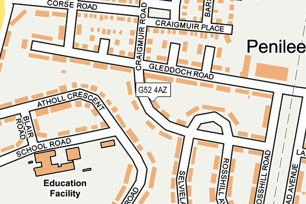 G52 4AZ map - OS OpenMap – Local (Ordnance Survey) G52 4AZ map - OS OpenMap – Local (Ordnance Survey)