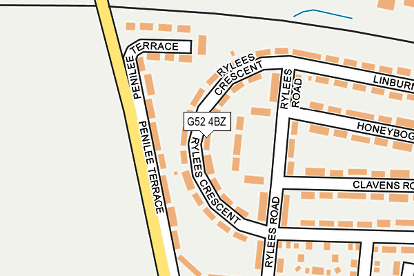 G52 4BZ map - OS OpenMap – Local (Ordnance Survey) G52 4BZ map - OS OpenMap – Local (Ordnance Survey)