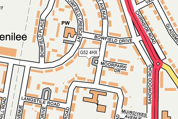 G52 4HX map - OS OpenMap – Local (Ordnance Survey) G52 4HX map - OS OpenMap – Local (Ordnance Survey)