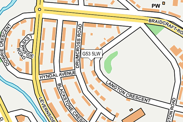 G53 5LW map - OS OpenMap – Local (Ordnance Survey) G53 5LW map - OS OpenMap – Local (Ordnance Survey)