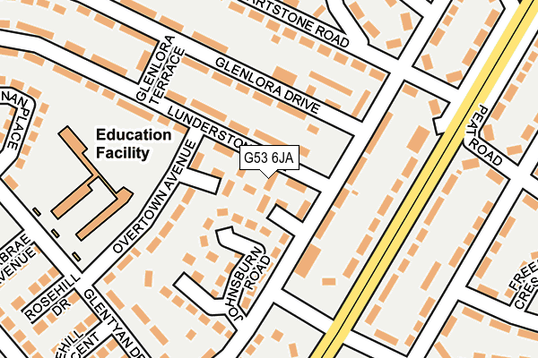 G53 6JA map - OS OpenMap – Local (Ordnance Survey)