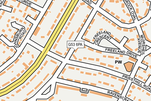 G53 6PA map - OS OpenMap – Local (Ordnance Survey)