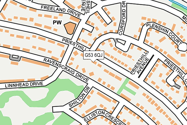 G53 6QJ map - OS OpenMap – Local (Ordnance Survey)