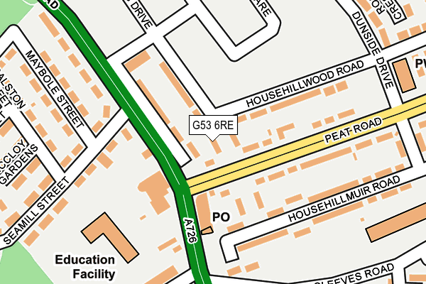 G53 6RE map - OS OpenMap – Local (Ordnance Survey)