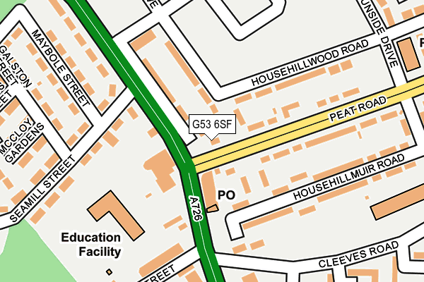 G53 6SF map - OS OpenMap – Local (Ordnance Survey)