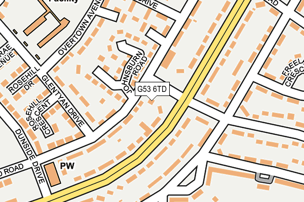 G53 6TD map - OS OpenMap – Local (Ordnance Survey) G53 6TD map - OS OpenMap – Local (Ordnance Survey)
