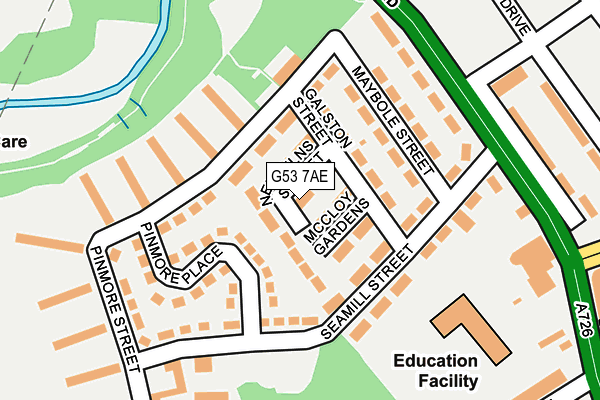 G53 7AE map - OS OpenMap – Local (Ordnance Survey) G53 7AE map - OS OpenMap – Local (Ordnance Survey)