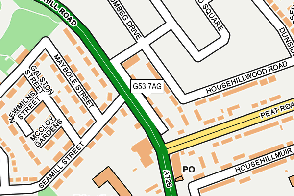 G53 7AG map - OS OpenMap – Local (Ordnance Survey) G53 7AG map - OS OpenMap – Local (Ordnance Survey)