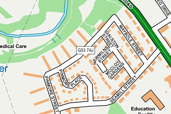 G53 7AJ map - OS OpenMap – Local (Ordnance Survey) G53 7AJ map - OS OpenMap – Local (Ordnance Survey)