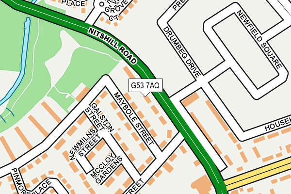 G53 7AQ map - OS OpenMap – Local (Ordnance Survey) G53 7AQ map - OS OpenMap – Local (Ordnance Survey)