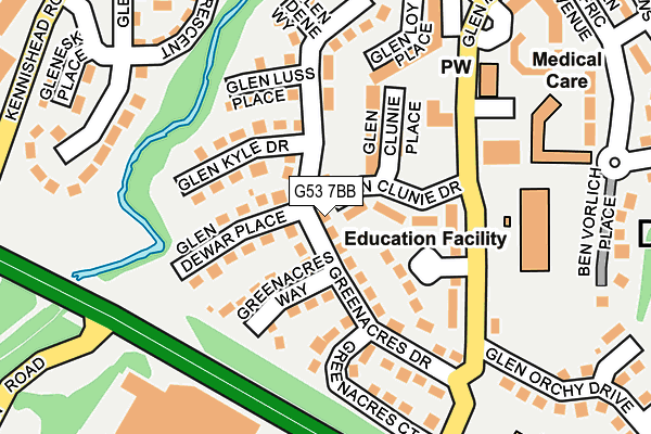 G53 7BB map - OS OpenMap – Local (Ordnance Survey) G53 7BB map - OS OpenMap – Local (Ordnance Survey)
