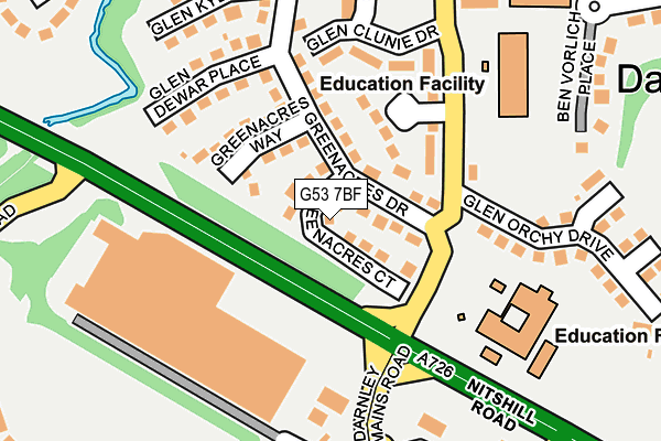 G53 7BF map - OS OpenMap – Local (Ordnance Survey) G53 7BF map - OS OpenMap – Local (Ordnance Survey)