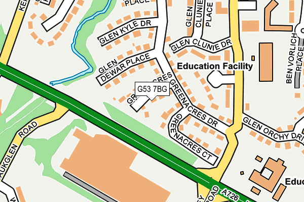 G53 7BG map - OS OpenMap – Local (Ordnance Survey) G53 7BG map - OS OpenMap – Local (Ordnance Survey)