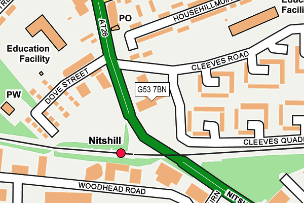 G53 7BN map - OS OpenMap – Local (Ordnance Survey) G53 7BN map - OS OpenMap – Local (Ordnance Survey)