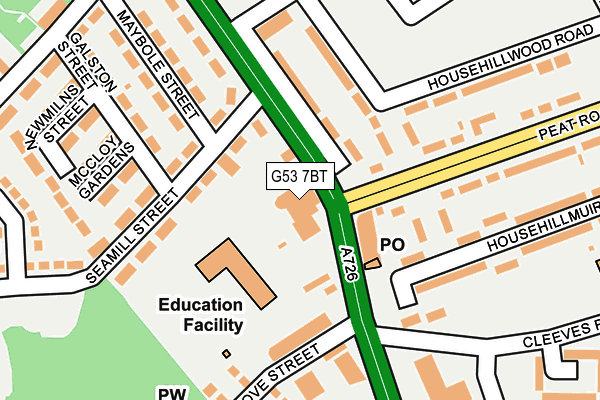 G53 7BT map - OS OpenMap – Local (Ordnance Survey)