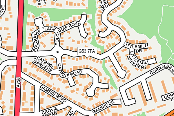 G53 7FA map - OS OpenMap – Local (Ordnance Survey) G53 7FA map - OS OpenMap – Local (Ordnance Survey)
