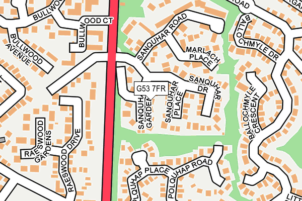 G53 7FR map - OS OpenMap – Local (Ordnance Survey) G53 7FR map - OS OpenMap – Local (Ordnance Survey)