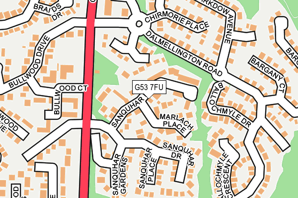 G53 7FU map - OS OpenMap – Local (Ordnance Survey) G53 7FU map - OS OpenMap – Local (Ordnance Survey)