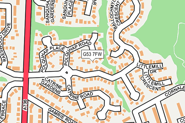 G53 7FW map - OS OpenMap – Local (Ordnance Survey) G53 7FW map - OS OpenMap – Local (Ordnance Survey)
