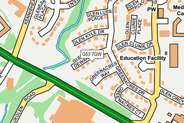 G53 7GW map - OS OpenMap – Local (Ordnance Survey)