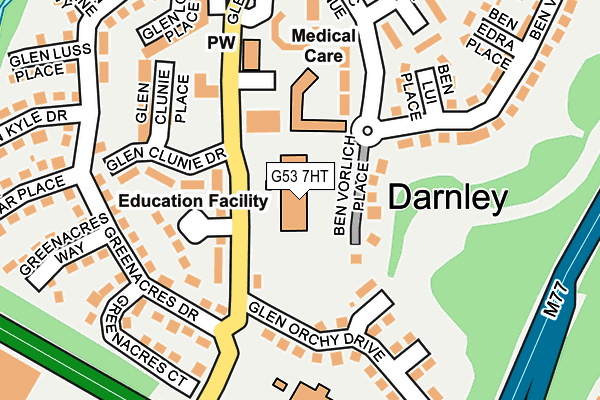 G53 7HT map - OS OpenMap – Local (Ordnance Survey) G53 7HT map - OS OpenMap – Local (Ordnance Survey)