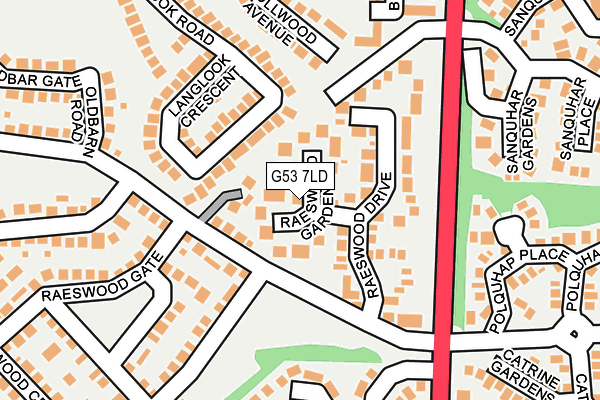 G53 7LD map - OS OpenMap – Local (Ordnance Survey) G53 7LD map - OS OpenMap – Local (Ordnance Survey)