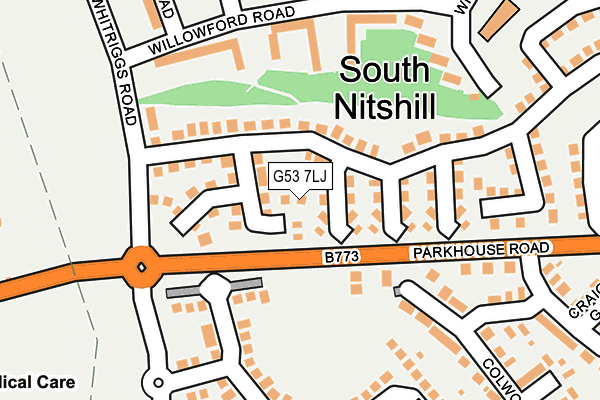 G53 7LJ map - OS OpenMap – Local (Ordnance Survey)