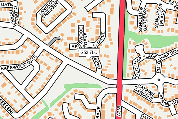 G53 7LQ map - OS OpenMap – Local (Ordnance Survey) G53 7LQ map - OS OpenMap – Local (Ordnance Survey)