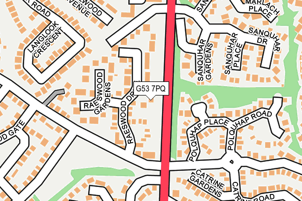 G53 7PQ map - OS OpenMap – Local (Ordnance Survey) G53 7PQ map - OS OpenMap – Local (Ordnance Survey)