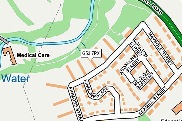 G53 7PX map - OS OpenMap – Local (Ordnance Survey)