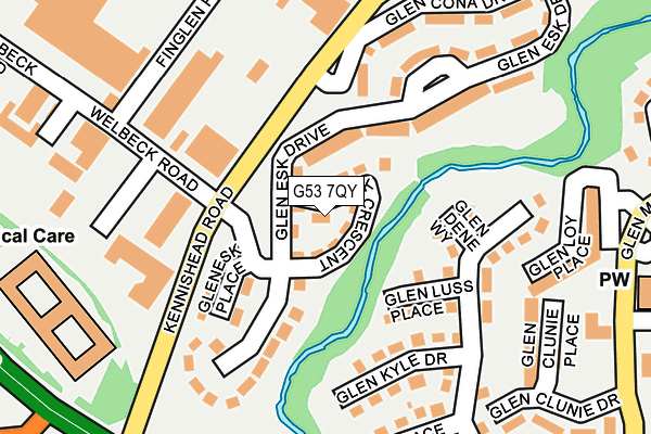 G53 7QY map - OS OpenMap – Local (Ordnance Survey)